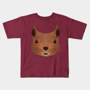 Baby Red Squirrel Face Kids T-Shirt